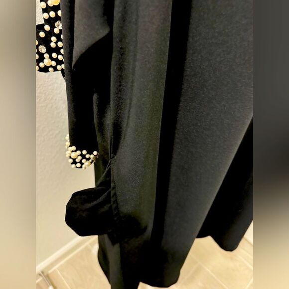 Elegant Black Dress with Pearl Accents DARKWIN made in Turkey - Picture 6 of 8